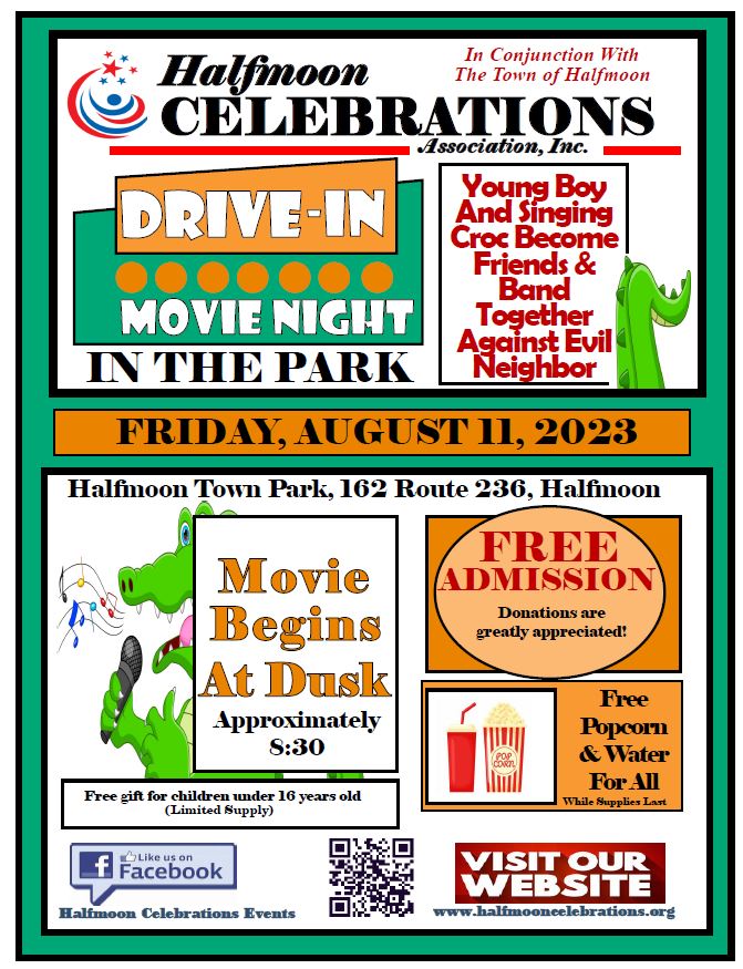 DRIVE IN MOVIE NIGHT IN THE PARK 8/11/2023 8:30 PM