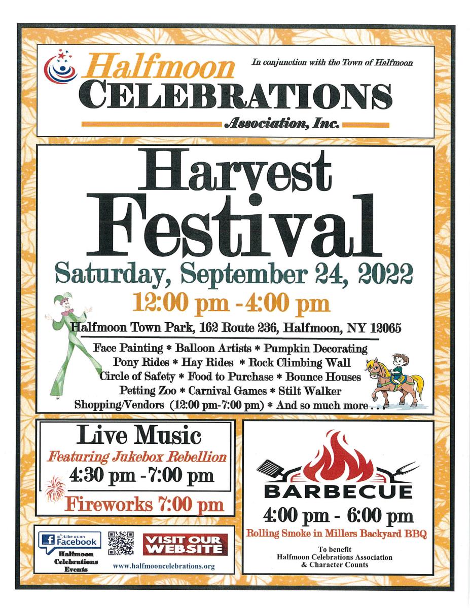 Harvest Festival 9/24/2022 12 noon to 4 pm