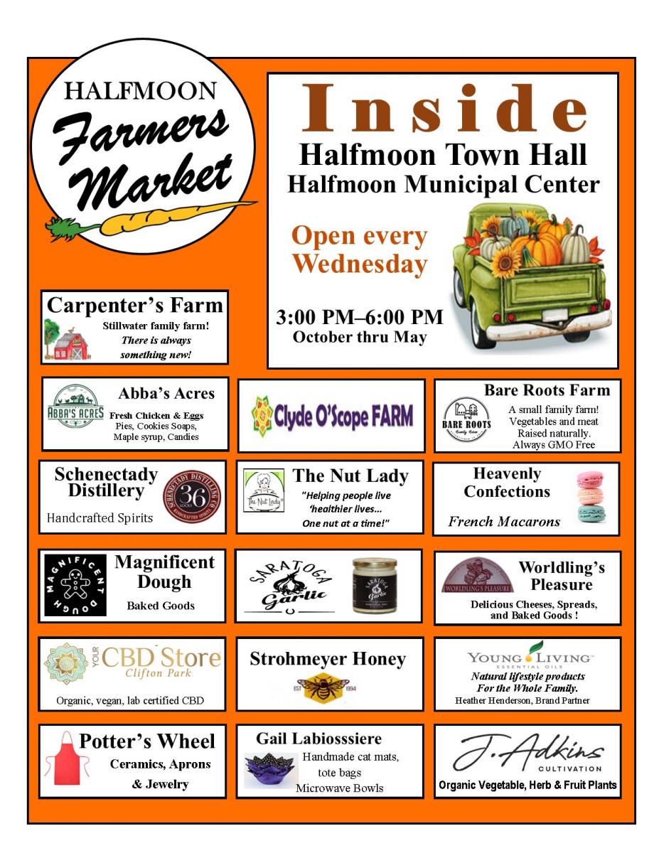 Farmers Market October 20, 2021 3 pm to 6 pm
