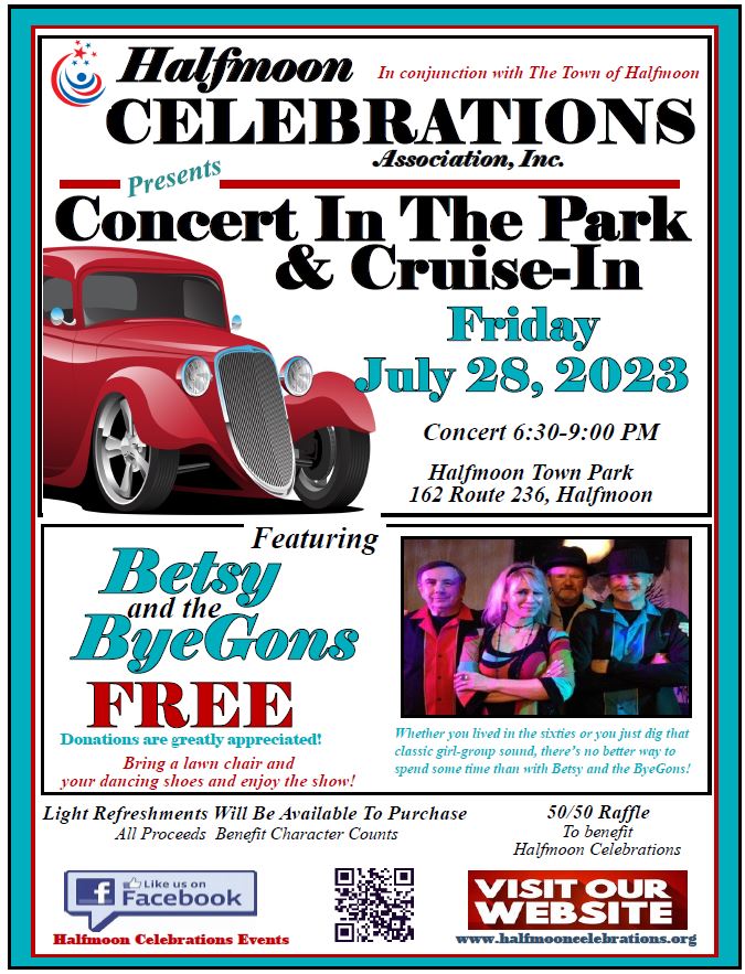 CONCERT IN THE PARK &amp; CRUISE IN 7/28/2023 6:30 TO 9:00 PM