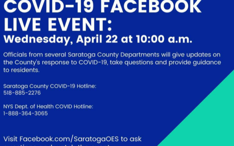 Watch live on Facebook Wednesday, April 22, 2020 at 10 a.m.