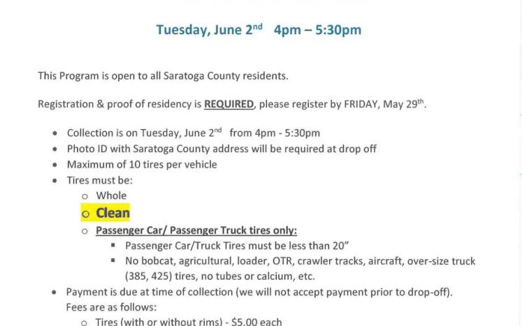 Tire Recycling Program