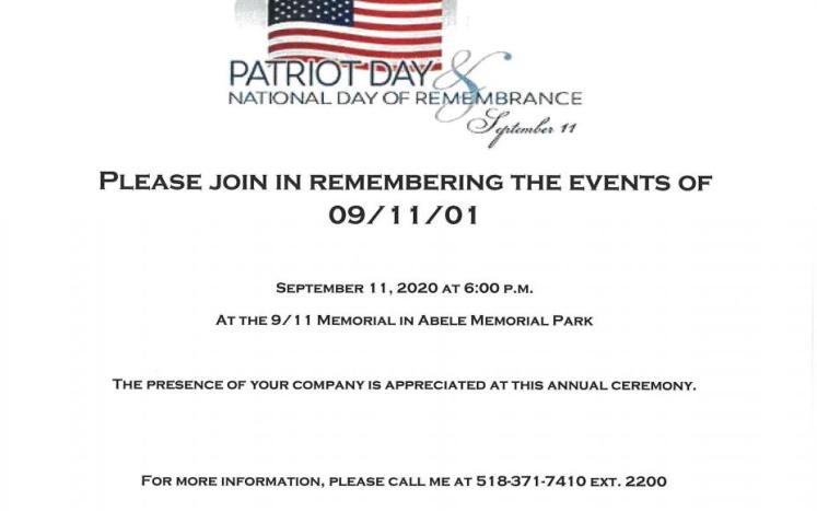 Please join us on September 11, 2020 at 6:00 p.m.